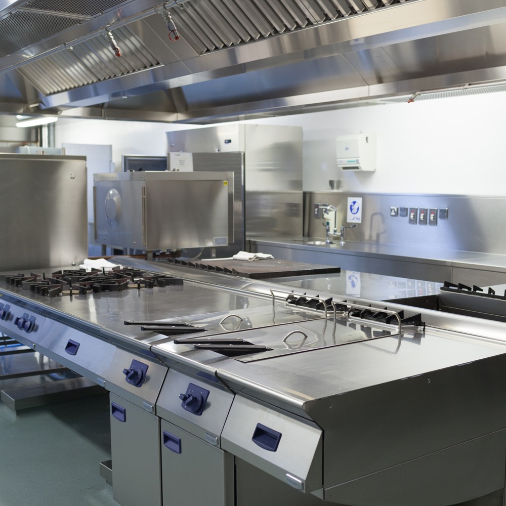 Professional dark kitchen and cloud kitchen environment for food delivery