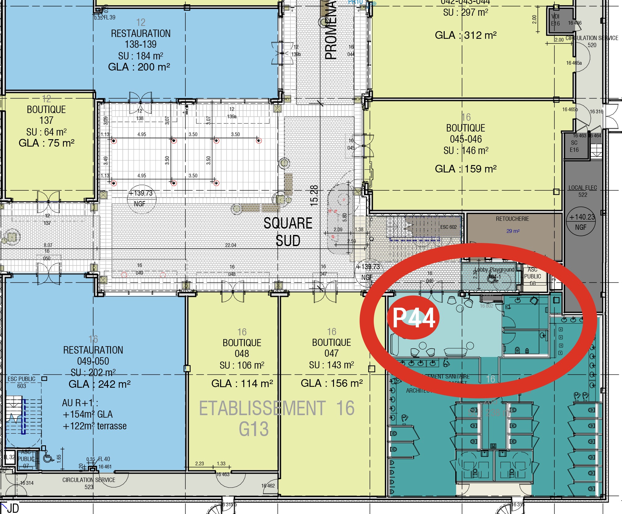 Localização de uma máquina de venda automática nos banheiros da loja McArthurGlen Paris-Giverny (27120 Douains)
