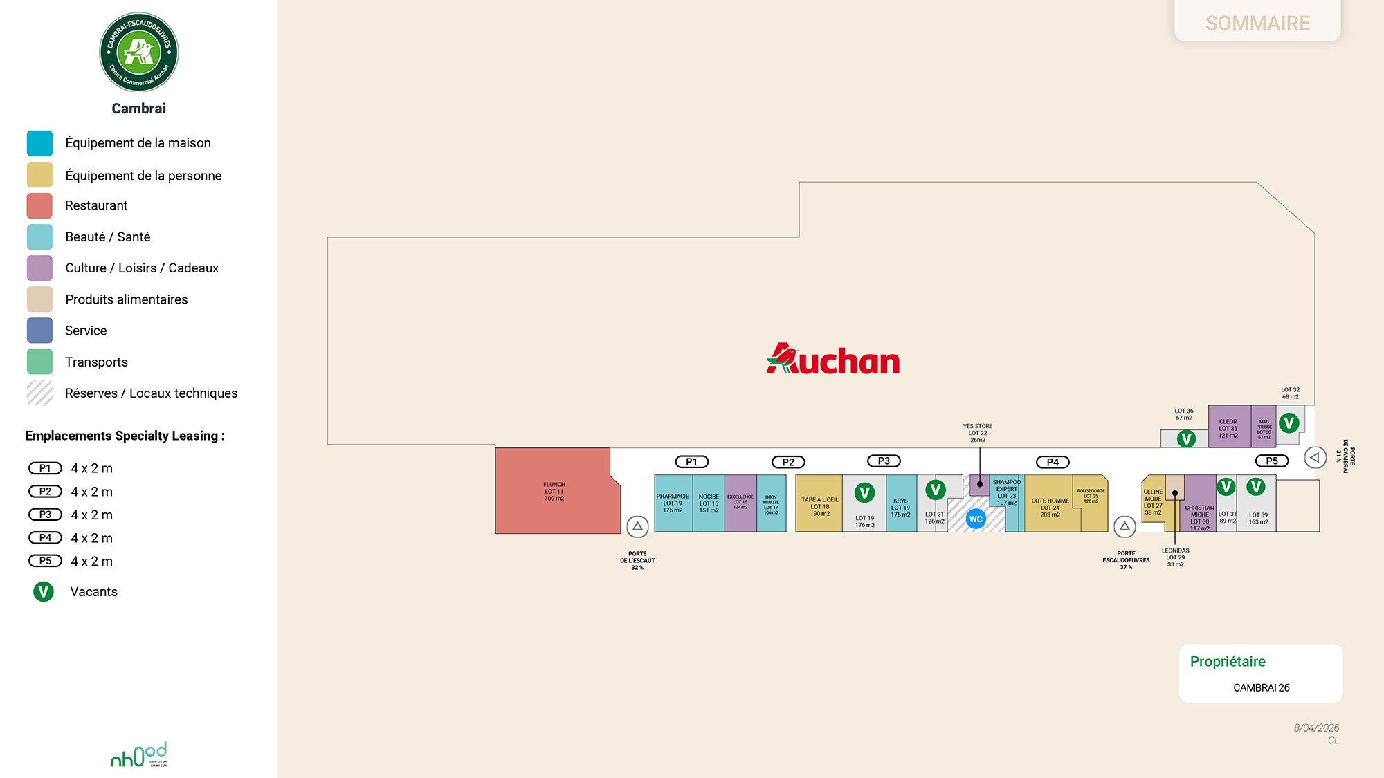 Auchan Cambrai-Escaudoeuvres – Escaudoeuvres (59) Plan Général