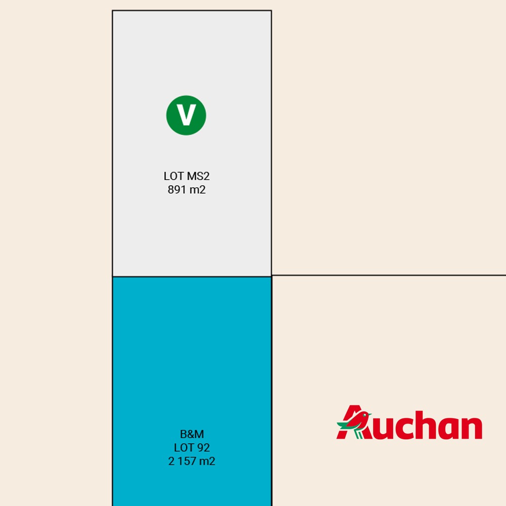 Aushopping Côte d’Opale – Saint-Martin-Boulogne (62) Lot MS2 891 m²