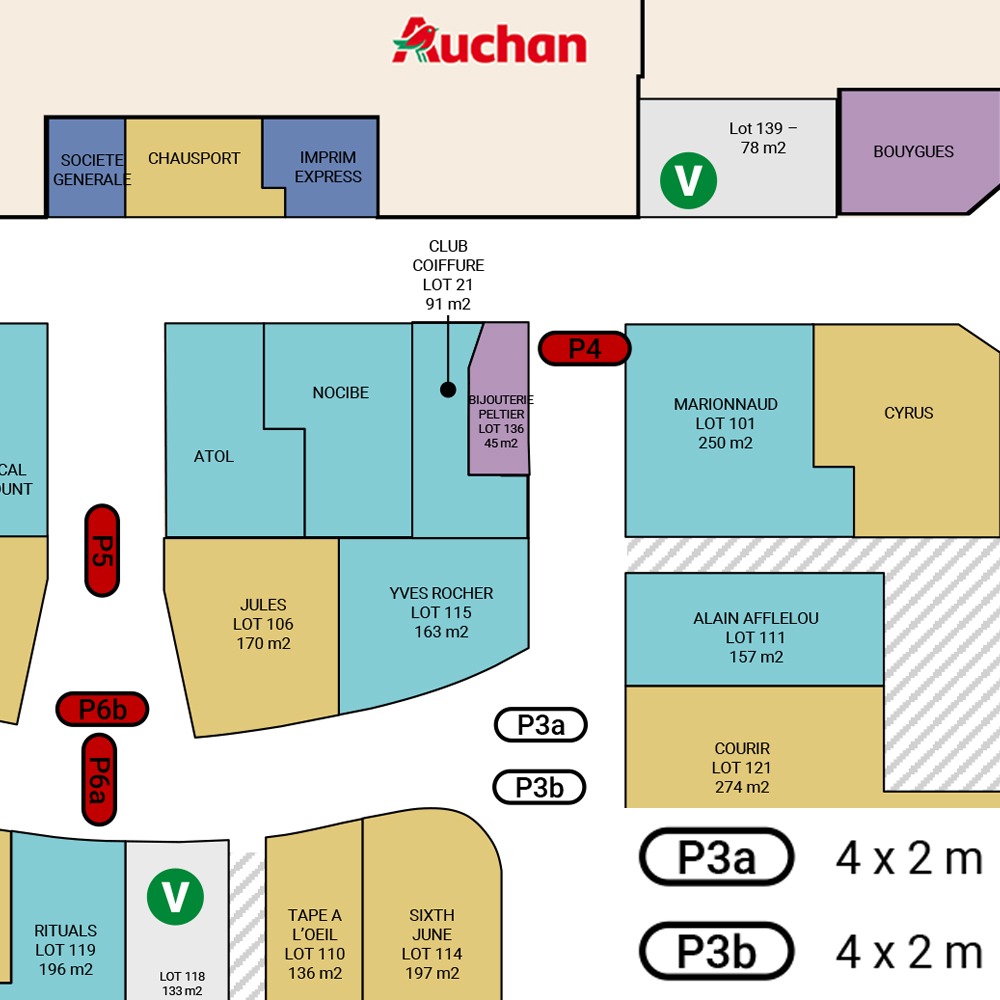 Aushopping Saint-Quentin – Saint-Quentin (02) Lot 118 139 et Kiosques 3a 3b