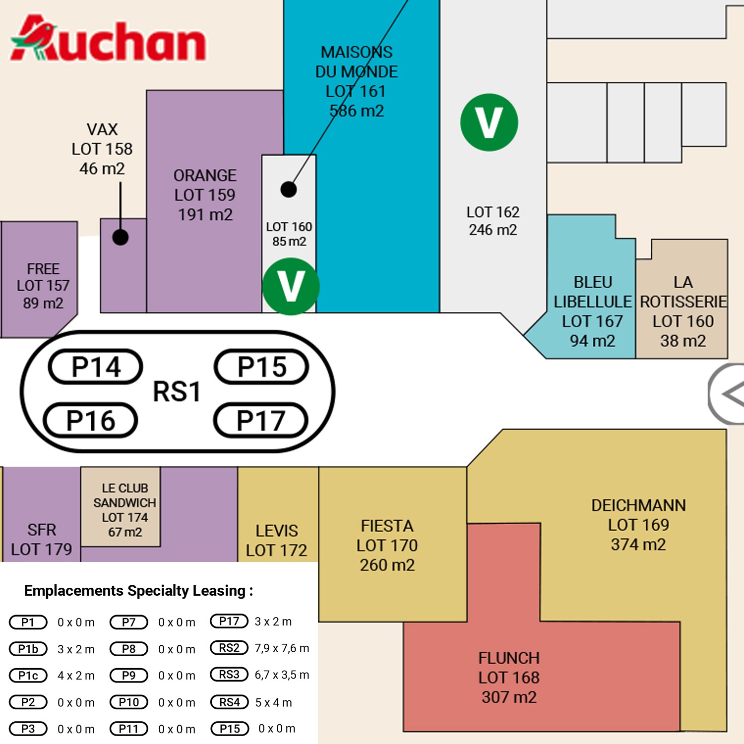Aushopping V2 – Villeneuve d’Ascq (59) RDC – Lots et Kiosque RS2 disponibles Porte des Sciences