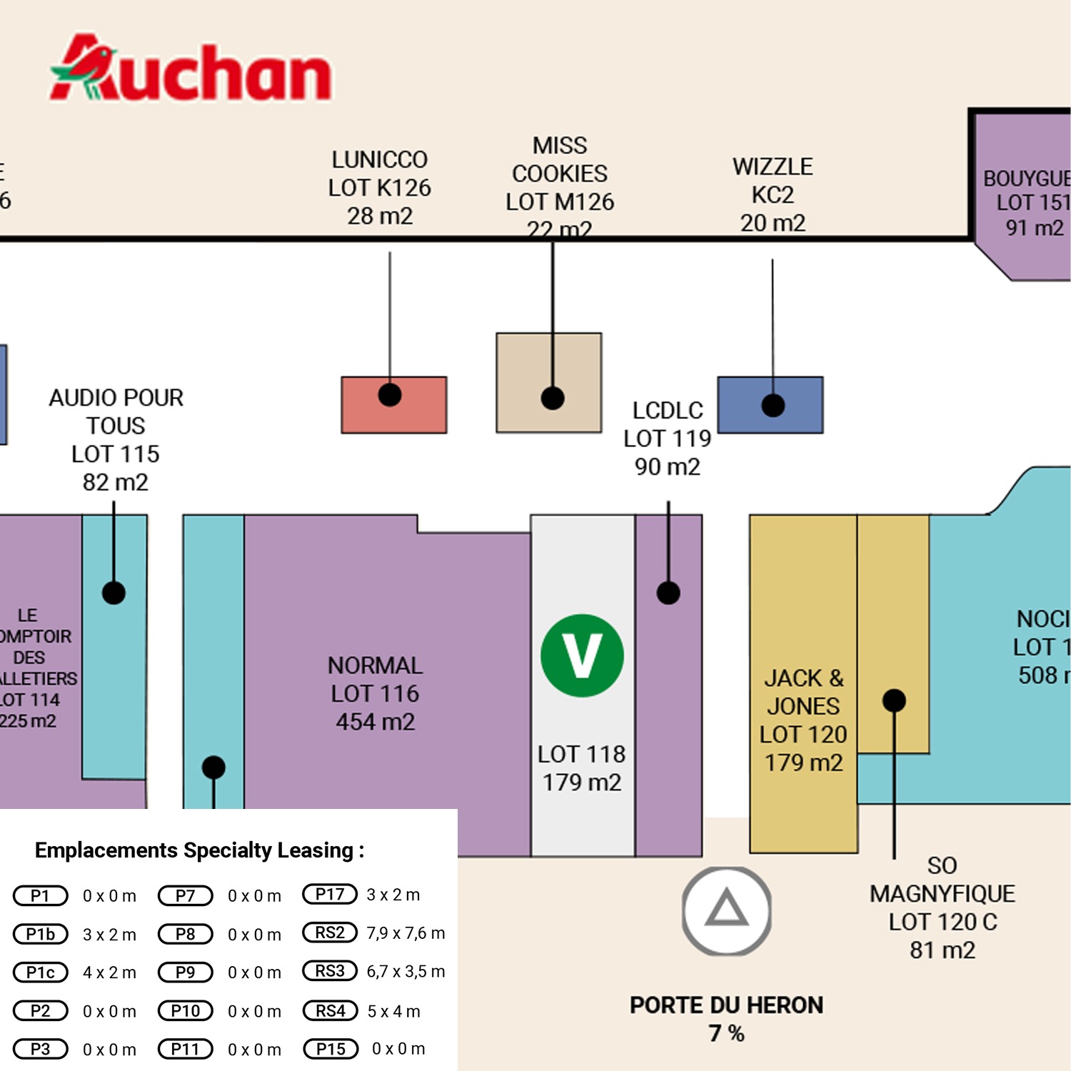 Aushopping V2 – Villeneuve d’Ascq (59) RDC – Lots et Kiosque RS2 disponibles Porte du Héron