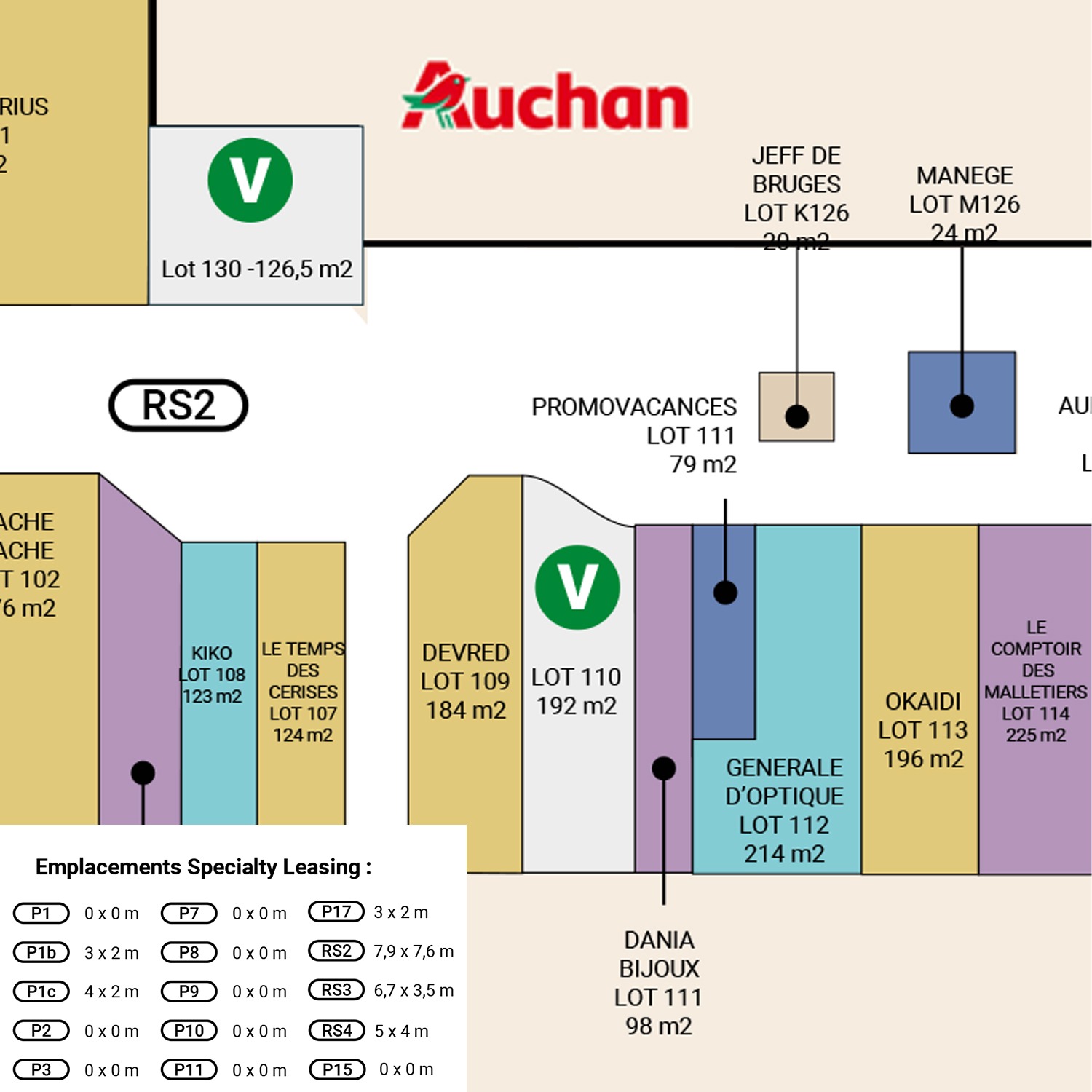 Aushopping V2 – Villeneuve d’Ascq (59) RDC – Lots et Kiosque RS2 disponibles
