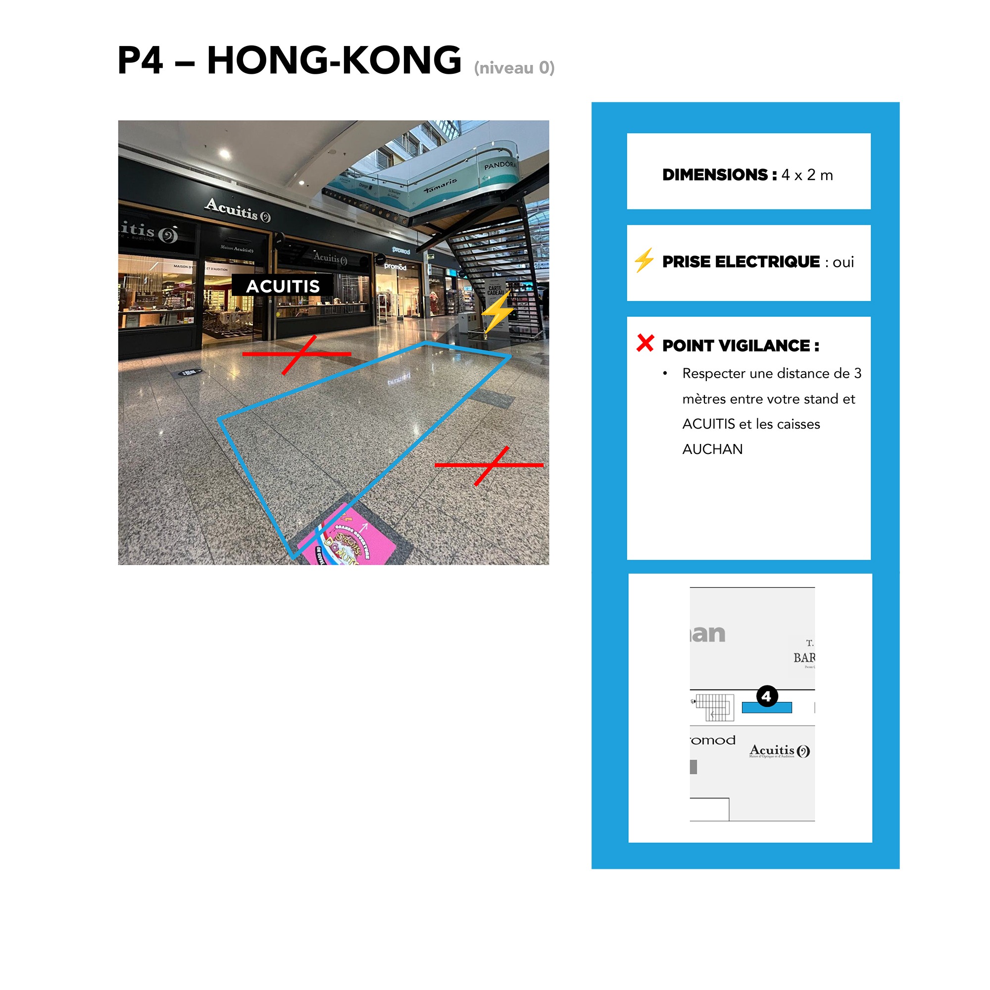 Luxembourg Magasin Kirchberg – Emplacement Intérieur Kiosque P4 HONG KONG