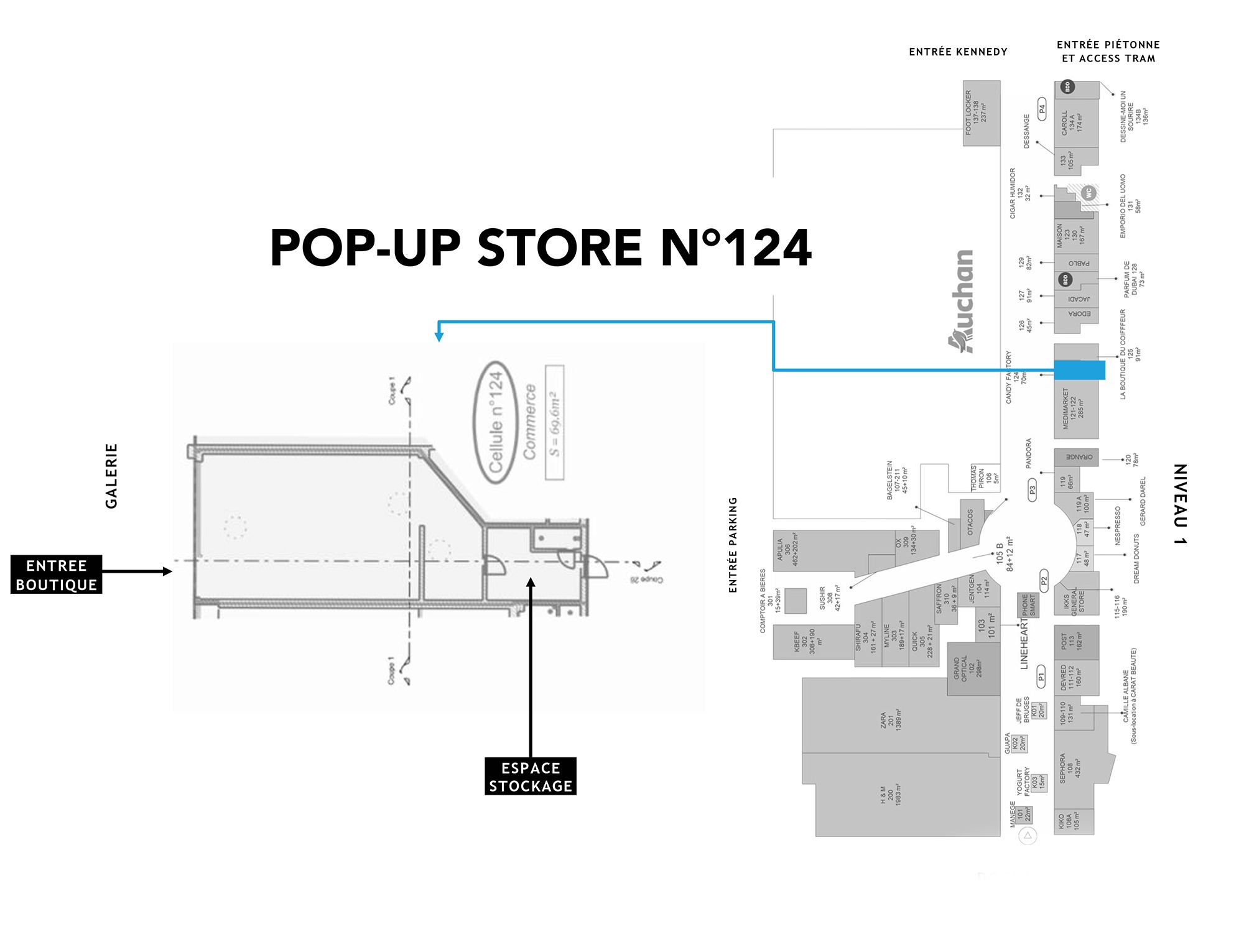 Luxembourg Magasin Kirchberg – Pop Store N°124