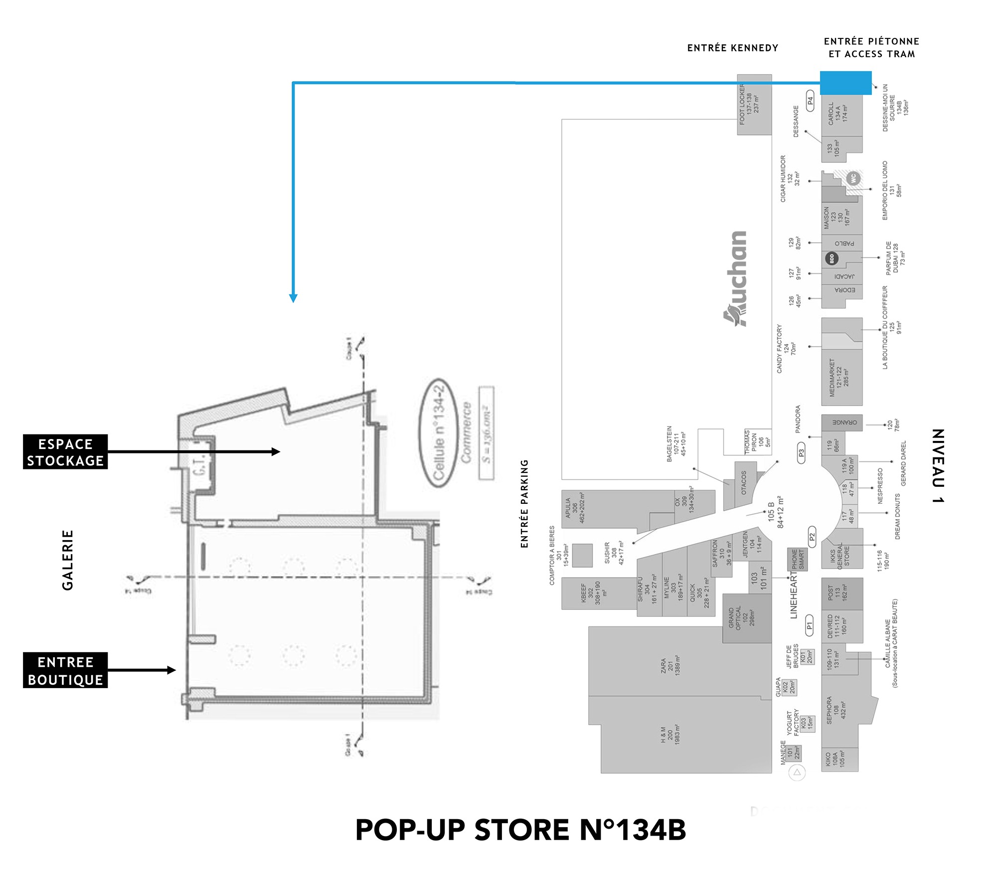 Luxembourg Magasin Kirchberg – Pop Store N°134B